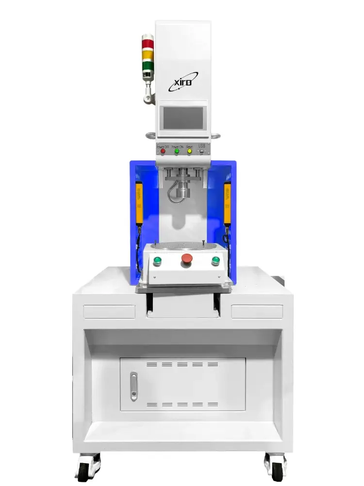C-frame electric servo press equipped with indexing rotary table