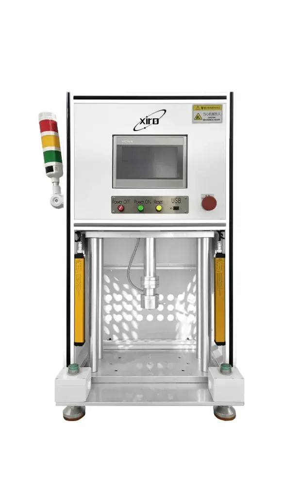 High rigidity four-column benchtop electric servo press machine with safety light curtain and touch panel