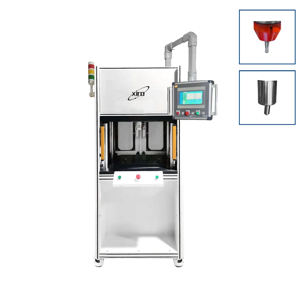 Four-column rotary table electric servo radial orbital riveting machine with pendant arm touch screen